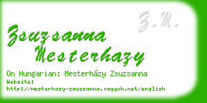 zsuzsanna mesterhazy business card